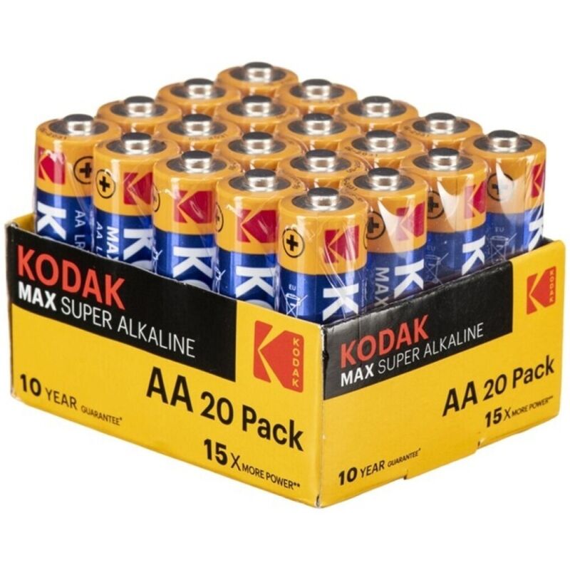 KODAK Pilha Alcalina AA LR6, pacote com 20 unidades