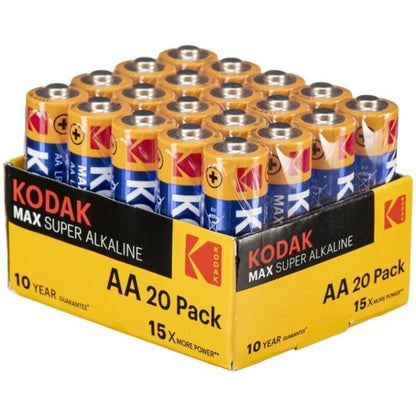 KODAK Pilha Alcalina AA LR6, pacote com 20 unidades