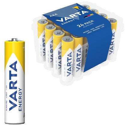 VARTA - PAQUETE DE PILAS ALCALINAS AAA LR03*24 PILAS
