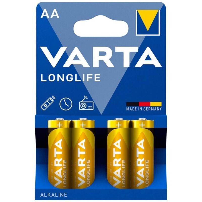 VARTA - PILAS ALCALINAS DE LARGA DURACIÓN AA LR6 BLISTER*4