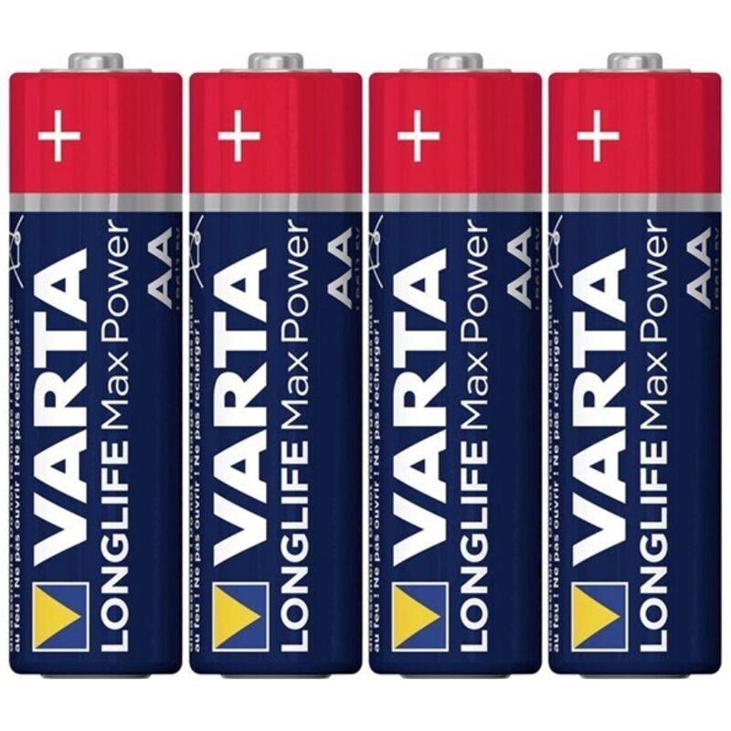 VARTA - Pilas alcalinas retráctiles AA LR6 de máxima potencia*4