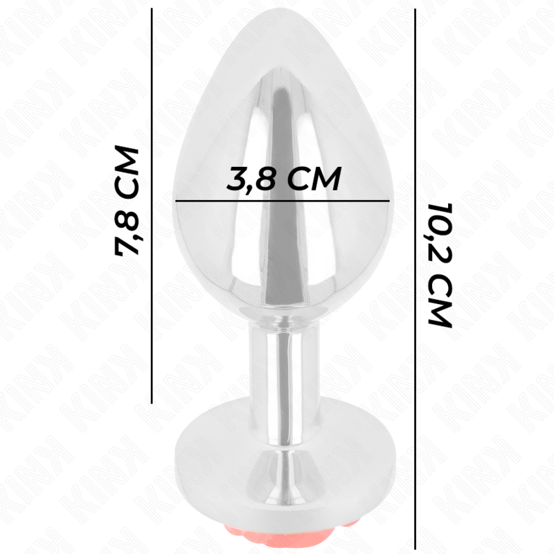 KINK - PLUG ANAL ROSA ROJO TAMAÑO G
