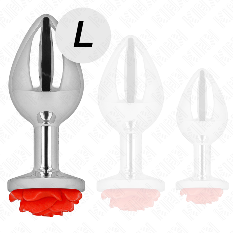 KINK - PLUG ANAL ROSA ROJO TAMAÑO G