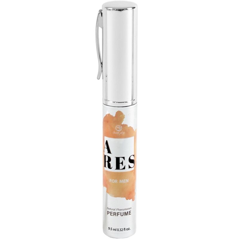 Frasco de perfume SECRETPLAY Ares 10 ML com feromonas naturais para homens.