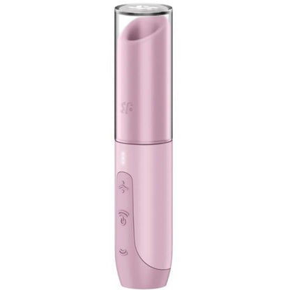 Close-up do Satisfyer Estimulador Clitoriano Secret Kiss Wave Rosa, mostrando seu design compacto e elegante.