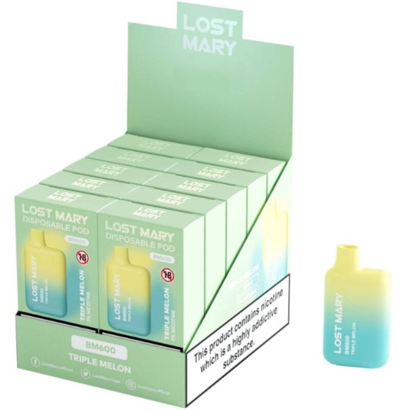 LOST MARY - BM600 VAPORIZADOR DE NICOTINA 2% DESECHABLE TRIPLE MELÓN