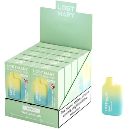 LOST MARY - BM600 VAPORIZADOR DE NICOTINA 2% DESECHABLE TRIPLE MELÓN