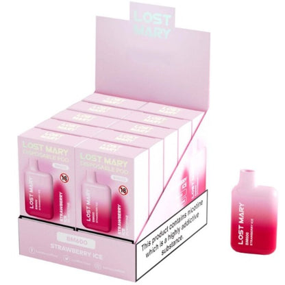 LOST MARY - BM600 VAPORIZADOR DE NICOTINA 2% DESECHABLE FRESA HIELO