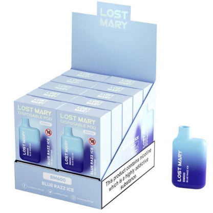 LOST MARY - BM600 VAPORIZADOR DE NICOTINA 2% DESECHABLE BLUE RAZZ ICE