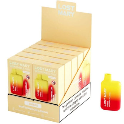 LOST MARY - BM600 VAPORIZADOR DE NICOTINA 2% DESECHABLE SANDÍA LIMÓN