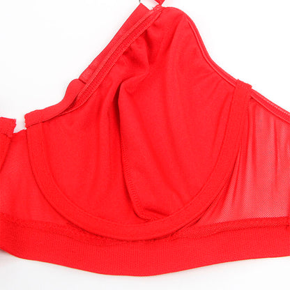 SUBBLIME Conjunto Lingerie Estilo Bondage Vermelho com Liga em detalhe, mostrando o tecido e design sensual.