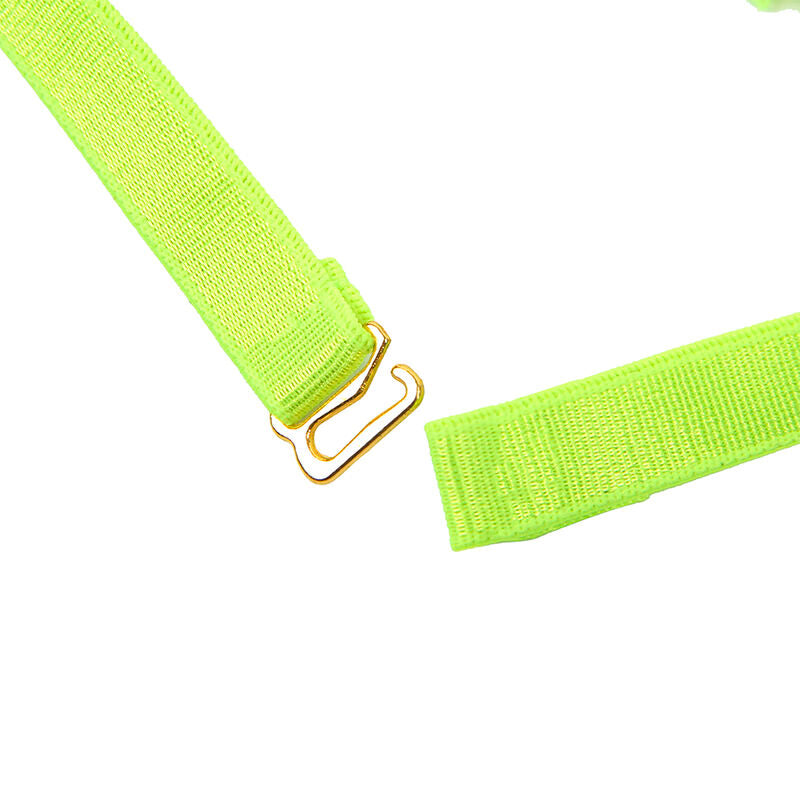 Conjunto de Lingerie SUBBLIME Verde Fluorescente com sutiã, colar e detalhes para as pernas