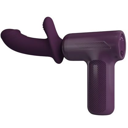 Close-up of the PRETTY LOVE Massageador DJ Scholar, a powerful purple wand vibrator with 5 settings.