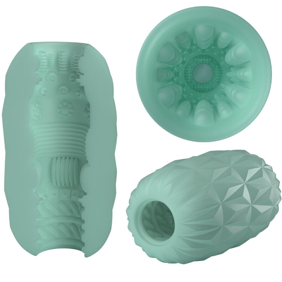 Pack de 15 Masturbadores Masculinos PRETTY LOVE Athena Alice Egg Stroker com texturas variadas.