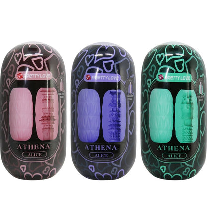 Pack de 15 Masturbadores Masculinos PRETTY LOVE Athena Alice Egg Stroker com texturas variadas.