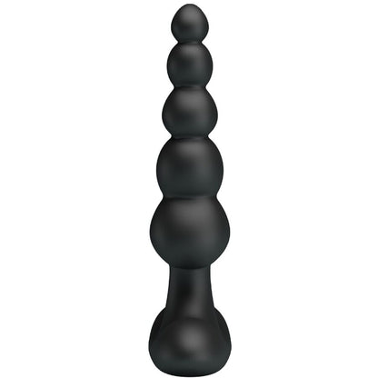 PRETTY LOVE Vibrador Anal Corban com 10 Vibrações em silicone preto, design flexível e ergonómico.