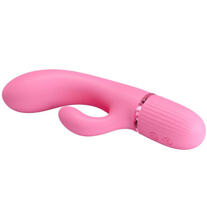Vibrador Pretty Love Marski Rabbit e Ponto G Rosa em silicone com estimulador duplo