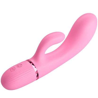 Vibrador Pretty Love Marski Rabbit e Ponto G Rosa em silicone com estimulador duplo