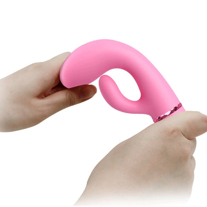 Vibrador Pretty Love Marski Rabbit e Ponto G Rosa em silicone com estimulador duplo