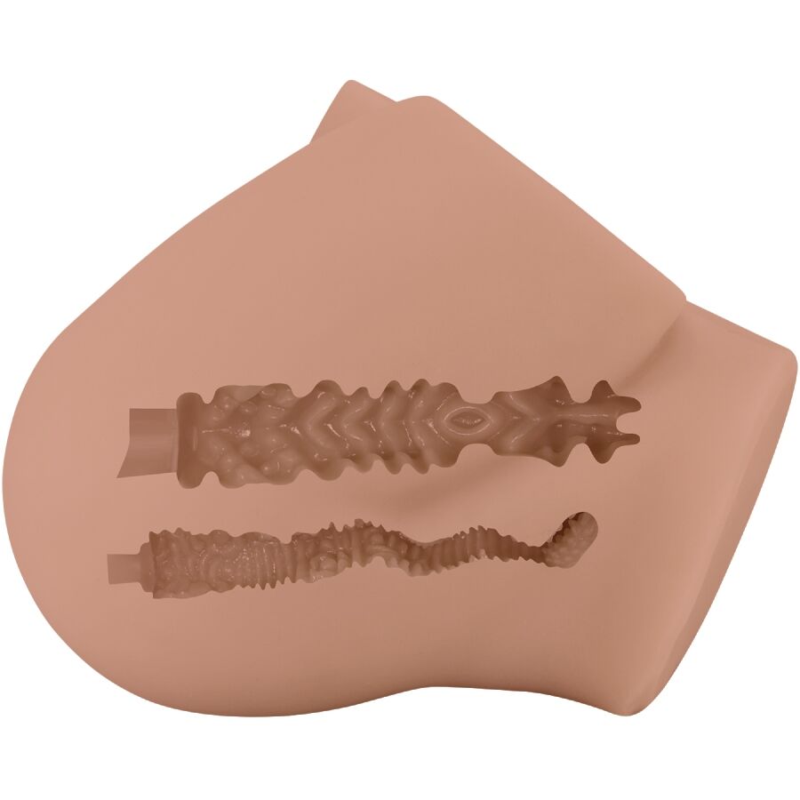 Vibrador con Vagina Realista, Ano y Control Remoto
