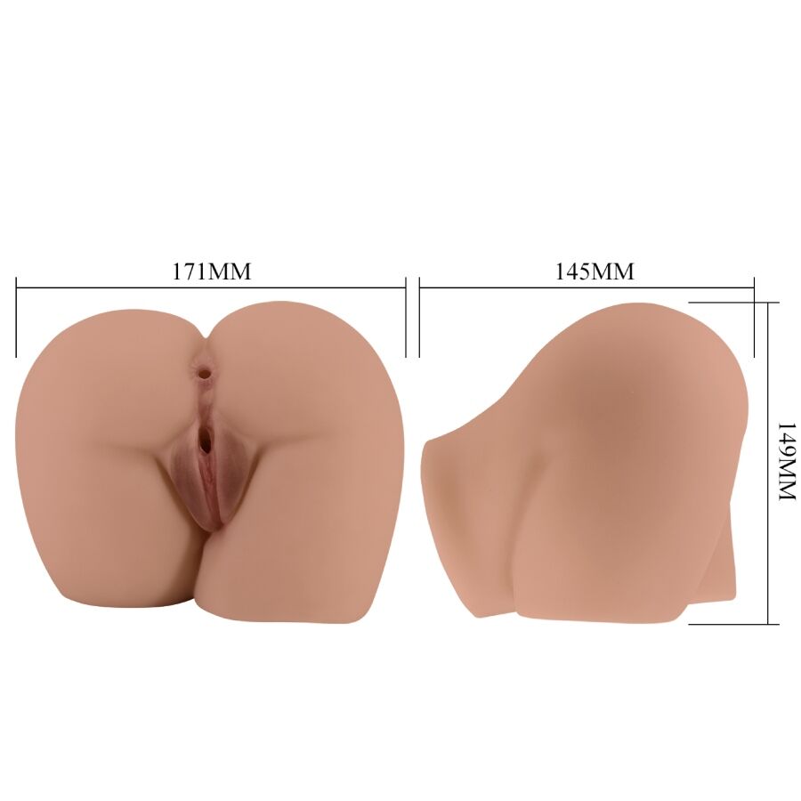 Vibrador con Vagina Realista, Ano y Control Remoto