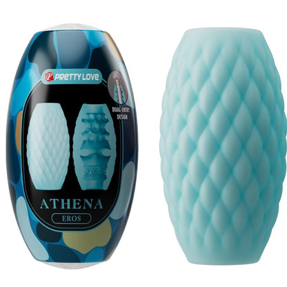 Close-up of the PRETTY LOVE Masturbador Masculino Athena Eros, showing its silicone texture and dual entry design.