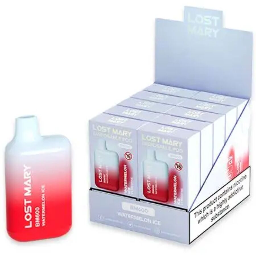 LOST MARY - BM600 VAPORIZADOR DE NICOTINA 2% DESECHABLE SANDÍA HIELO