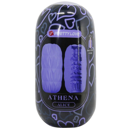 Close-up do Masturbador Masculino Pretty Love Athena Egg Stroker Roxo, destacando a sua textura e material TPR superelástico.