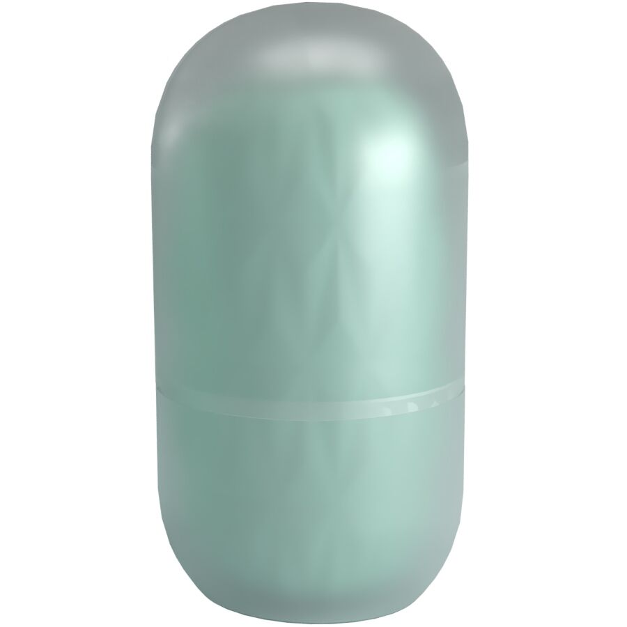 PPRETTY LOVE Masturbador Masculino ATHENA Egg Stroker Turquesa, mostrando a textura e o design compacto.