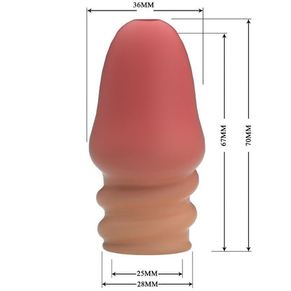 PRETTY LOVE Jeremy Manga Extensora Peniana Rosa para Engrossar, mostrando material suave e design ergonómico.
