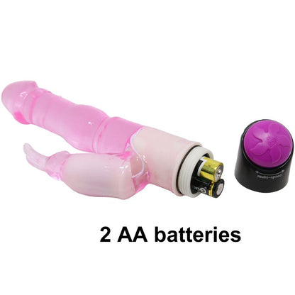 Close-up do Vibrador Rabbit Waves of Pleasure Fantasy BAILE, mostrando seu design em geleia e estimulador de coelho.