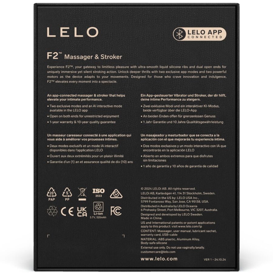 F2S™ Masturbador Masculino Interactivo App Love Bridge