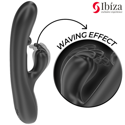 IBIZA Vibrador Rabbit com Pérola Rolante Massageadora para estimulação dupla e prazer intenso.