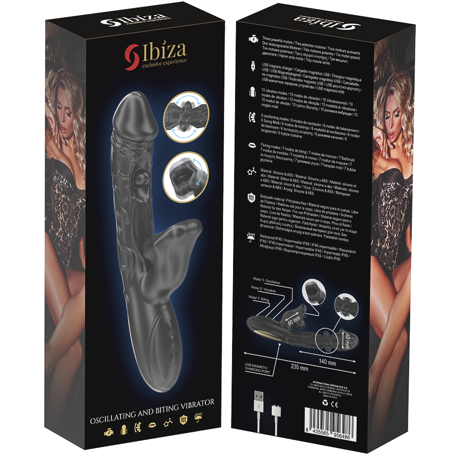 IBIZA Vibrador Estimulador Clitoriano 3 Motores com Efeito Mordida