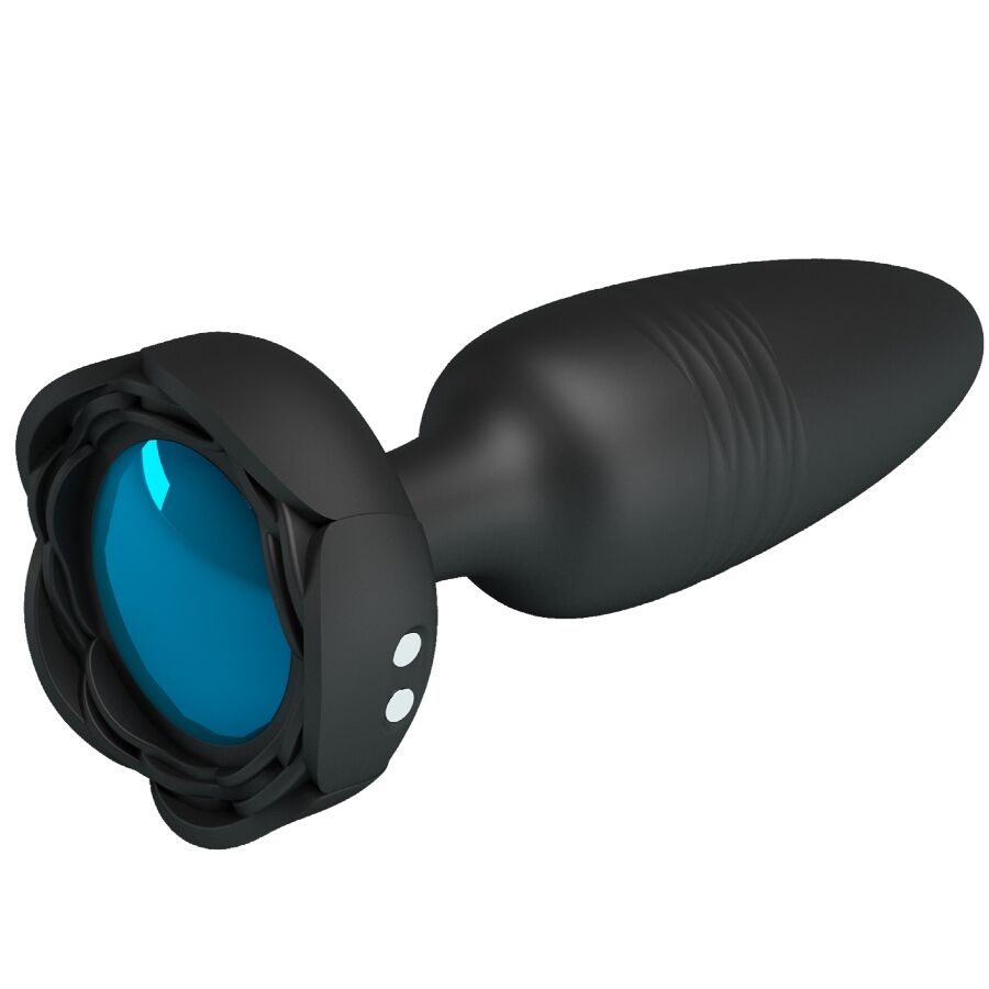 Close-up do PRETTY LOVE Plug Anal Vibratório Tarion com Luz LED, mostrando o design elegante e as características vibratórias.