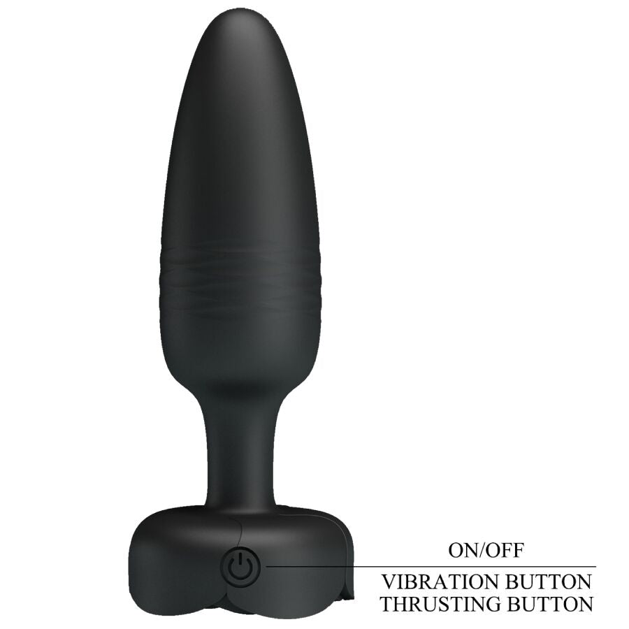 Close-up do PRETTY LOVE Plug Anal Vibratório Tarion com Luz LED, mostrando o design elegante e as características vibratórias.