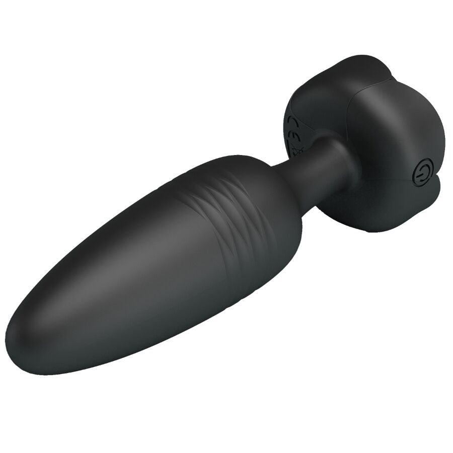 Close-up do PRETTY LOVE Plug Anal Vibratório Tarion com Luz LED, mostrando o design elegante e as características vibratórias.