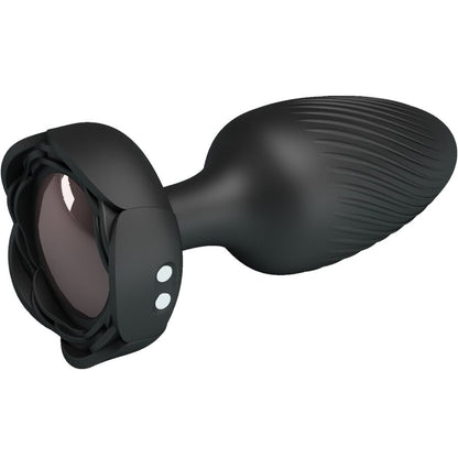 Close-up do PRETTY LOVE Plug Anal Vibratório Varian com Luz LED, mostrando sua textura suave de silicone e design.