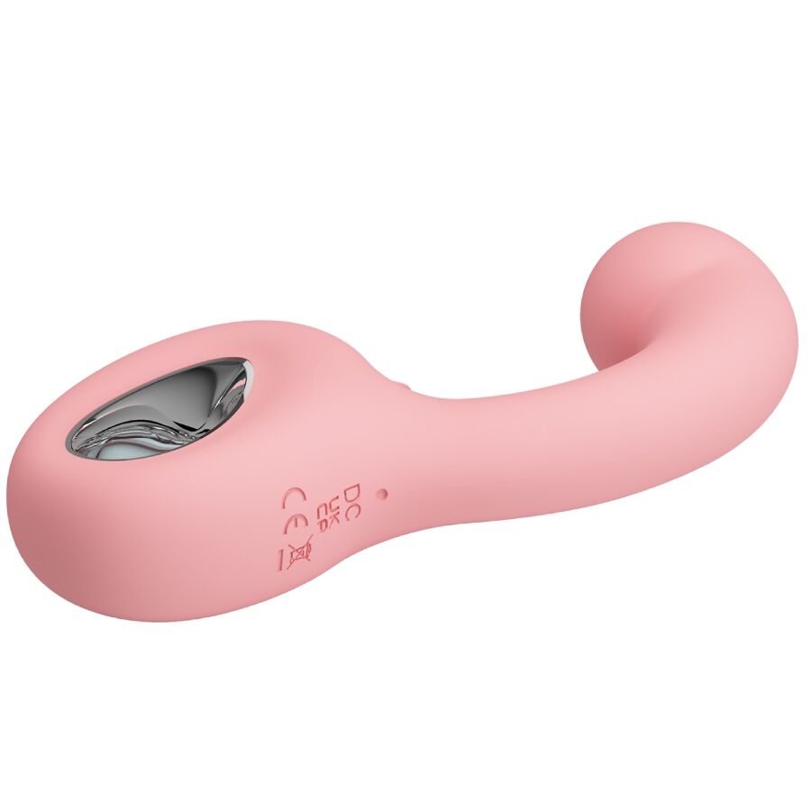 Vibrador PRETTY LOVE Erynnynes para Ponto G e Clítoris, de silicone rosa.
