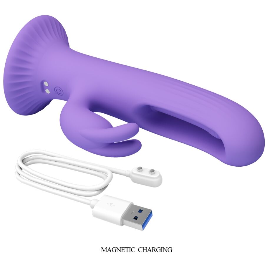 Close-up of the PRETTY LOVE Vibrador de Coelho Killmoulis com 12 Modos e Língua showing its design and features.