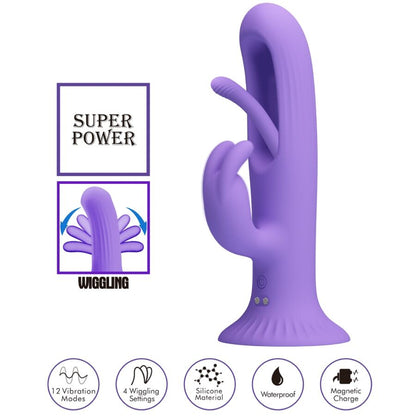 Close-up of the PRETTY LOVE Vibrador de Coelho Killmoulis com 12 Modos e Língua showing its design and features.
