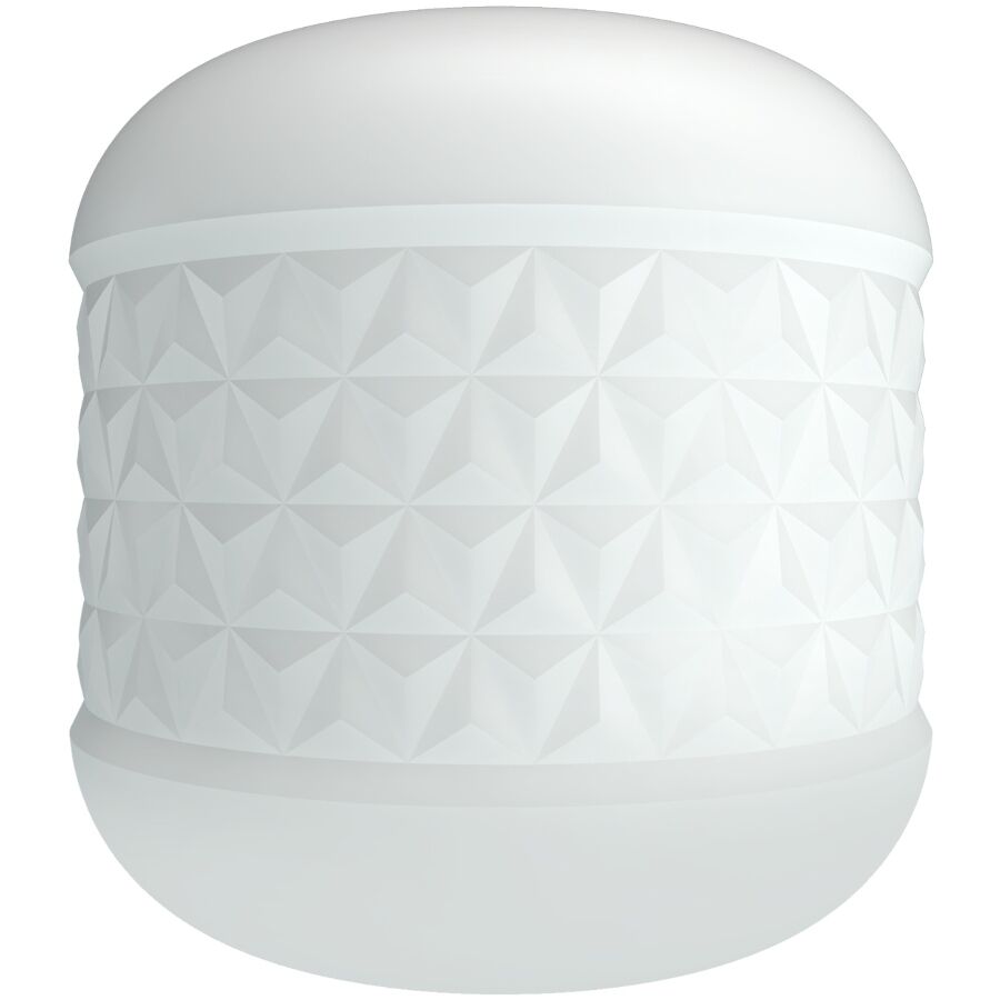 Masturbador masculino PRETTY LOVE Crystal Branco com detalhe da textura interna e dupla entrada