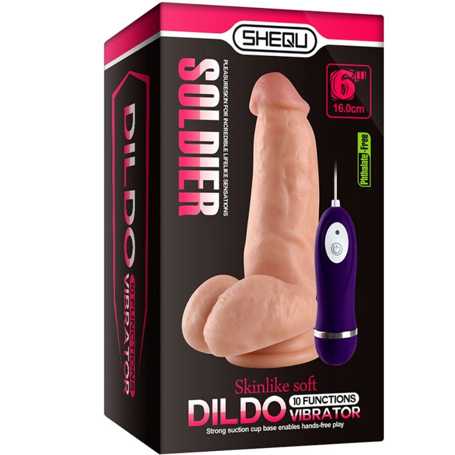 SHEQU - SOLDADO CONSOLADOR VIBRADOR CON CONTROL REMOTO 16 CM