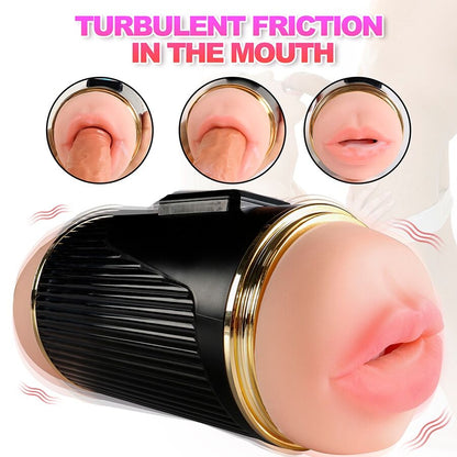 SHEQU - KAY MASTURBADOR DOBLE CON DOBLE BOCA Y VIBRACIÓN VAGINAL
