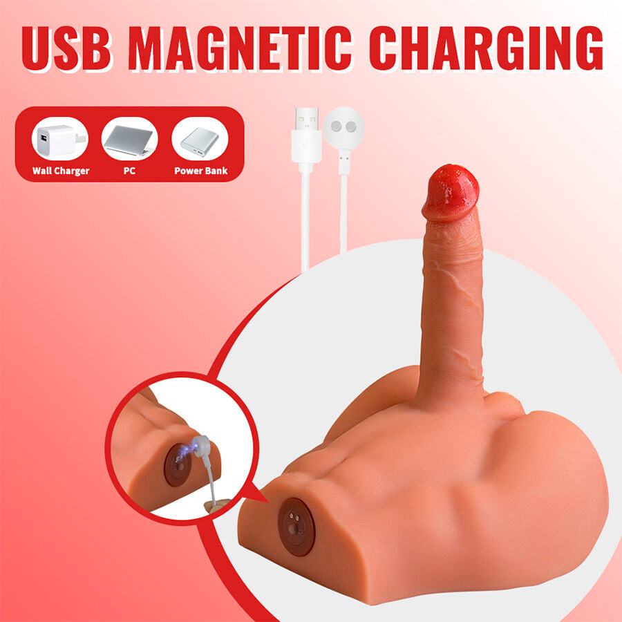 XISE - DILDO PEEL MASTURBADOR REALISTA POSICIÓN FRONTAL CON EMPUJE 17.5 CM