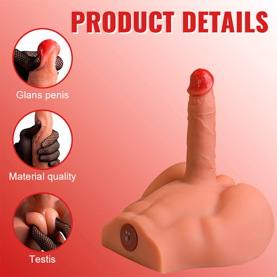 XISE - DILDO PEEL MASTURBADOR REALISTA POSICIÓN FRONTAL CON EMPUJE 17.5 CM