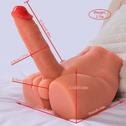 XISE - DILDO PEEL MASTURBADOR REALISTA POSICIÓN FRONTAL CON EMPUJE 17.5 CM