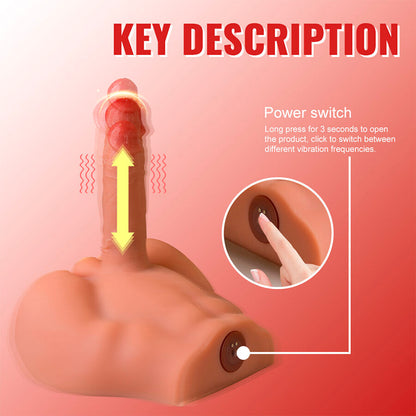 XISE - DILDO PEEL MASTURBADOR REALISTA POSICIÓN FRONTAL CON EMPUJE 17.5 CM
