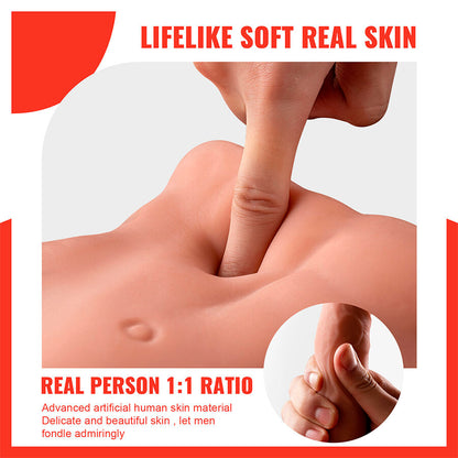 XISE - BERTLETT DILDO CULO REALISTA Y MASTURBADOR ANO POSICIÓN FRONTAL CON EMPUJE 18 CM