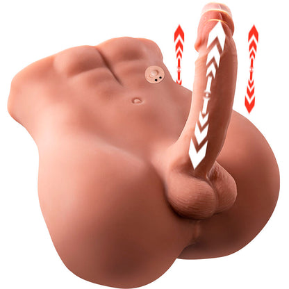 XISE - BERTLETT DILDO CULO REALISTA Y MASTURBADOR ANO POSICIÓN FRONTAL CON EMPUJE 18 CM